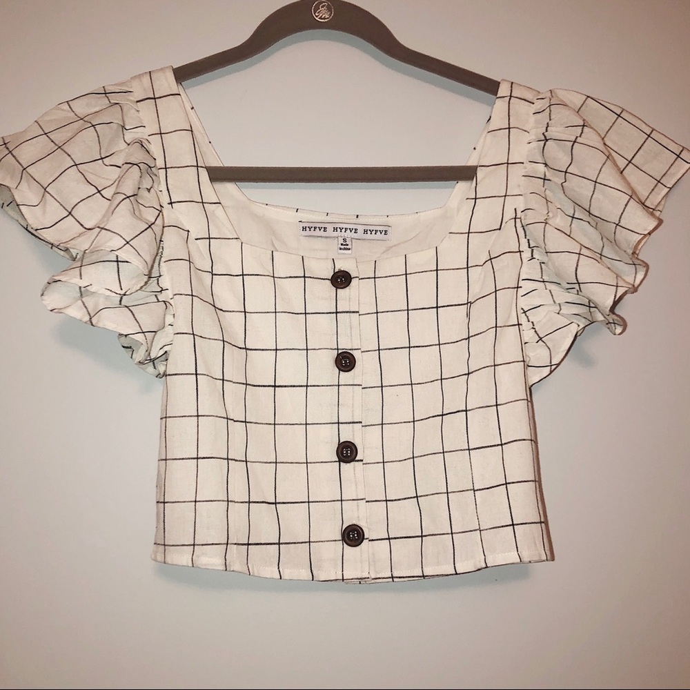 Between the Lines Ruffle Crop Top